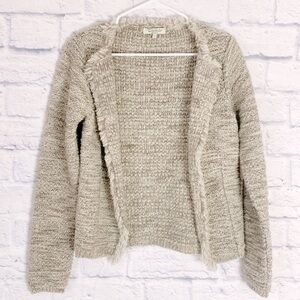 Cocogio wool blend chunky open cardigan sweater small